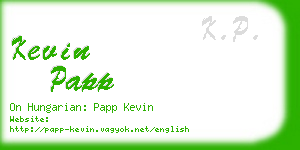 kevin papp business card